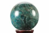 Bright Blue Apatite Sphere - Madagascar #241445-1